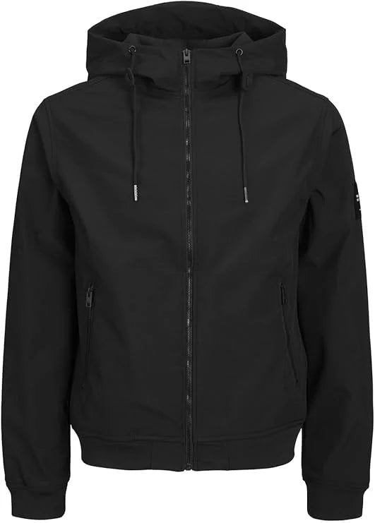 JACK & JONES Veste softshell homme – Veste outdoor coupe-vent et déperlante avec fermeture éclair pour les loisirs et le quotidien